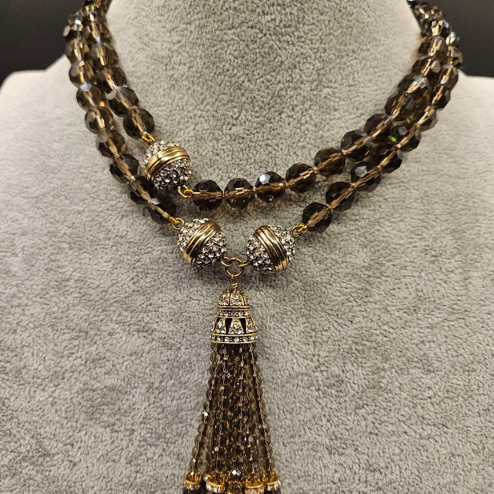 Heidi Daus Magnetic Smokey Quartz Jewelry Set